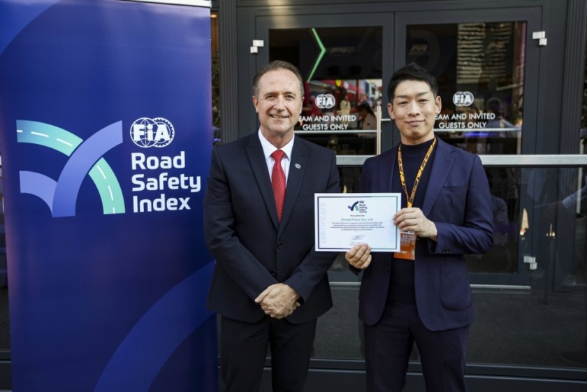 HONDA成為全球首家獲得FIA道路安全指數最高五星評級的汽車品牌