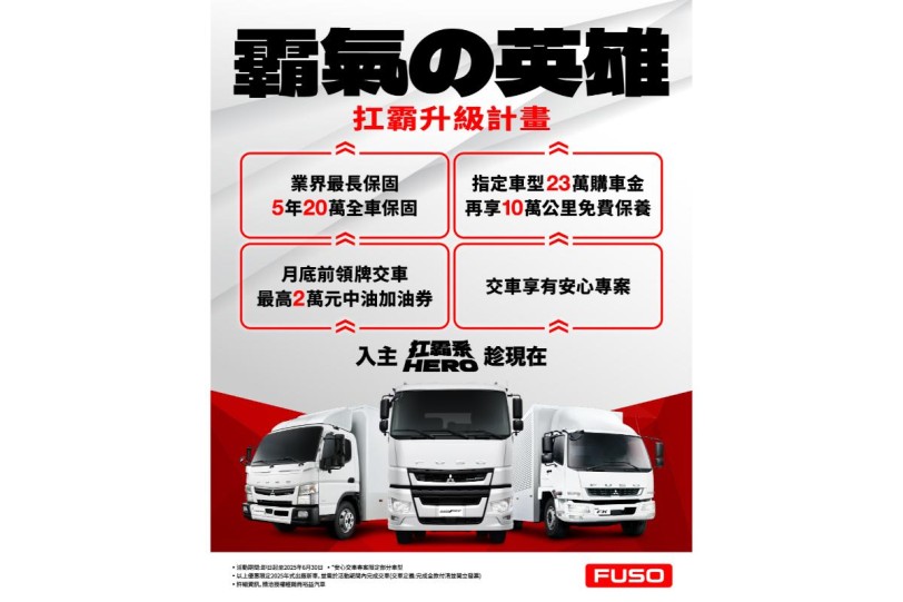 FUSO 與車主一起對抗酷暑！六月限定雙重優惠霸氣出擊！「FUSO 夏日應援」活動有機會獲得樂天女孩三本柱限量簽名球衣