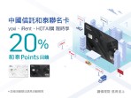 歡慶和泰聯名卡發卡突破10萬張  iRent、yoxi、「HOTAI購」線上商城享最高回饋20%