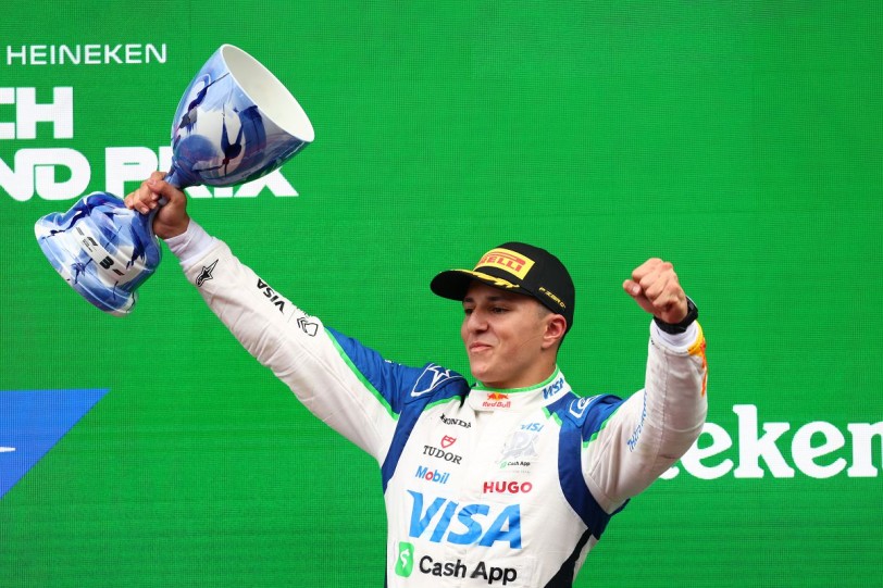 Visa Cash App Racing Bulls新手車手Isack Hadjar生涯首登F1頒獎台